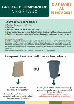 Collecte temporaire des végétaux